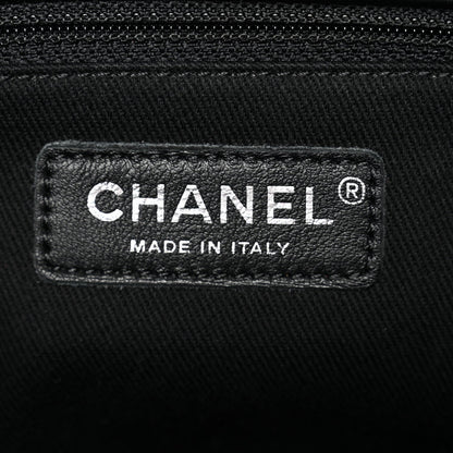 Patent Quilted Large Coco Shine Accordion Flap Black