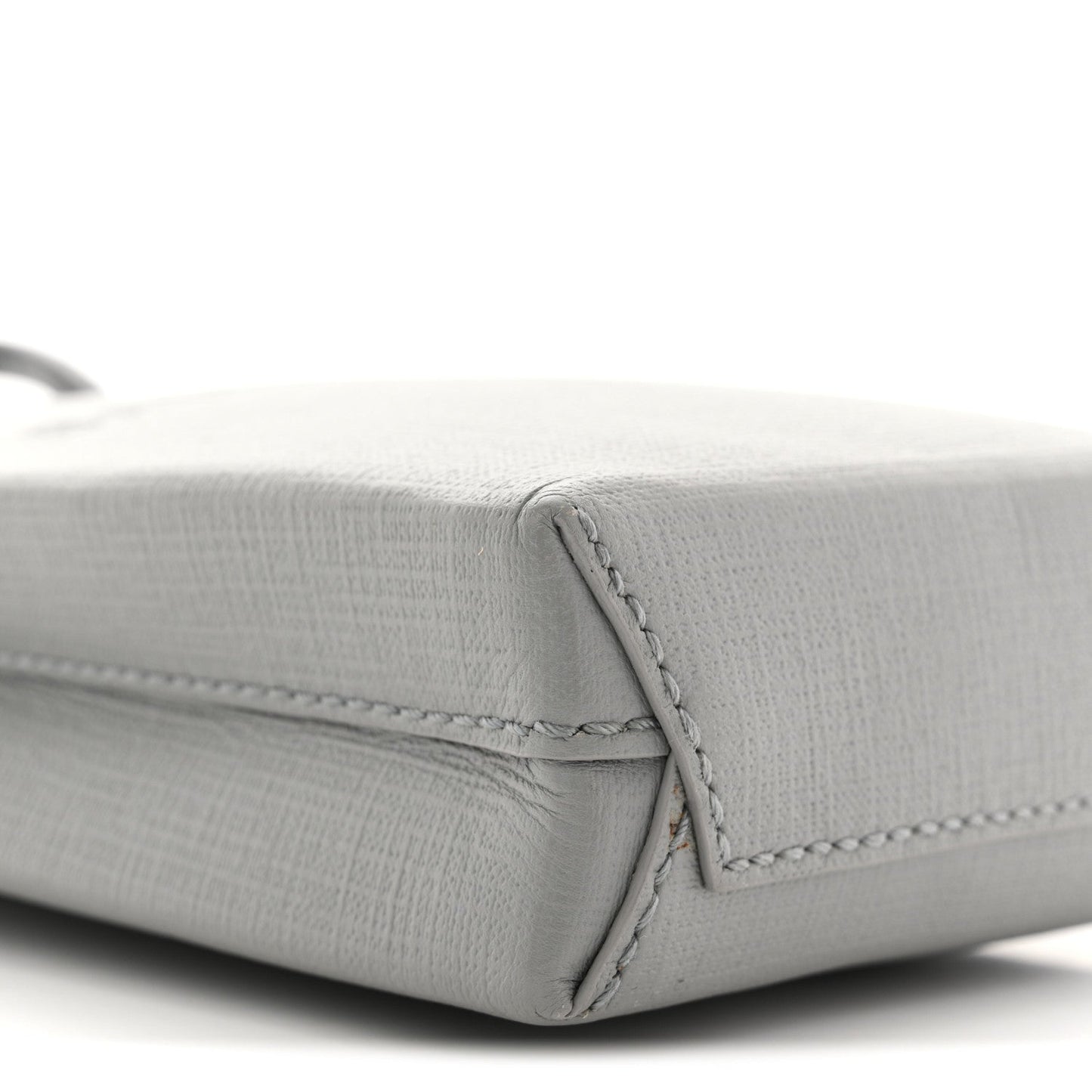 Squared Calfskin Logo Shopping Phone Holder Bag Balenciaga Grey