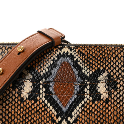Calfskin Snakeskin Embossed Small Roy Bag Multicolor