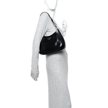 Spazzolato Cleo Adjustable Strap Shoulder Bag  Black