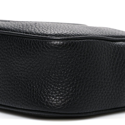 Pebbled Calfskin Mini Soho Disco Bag Black