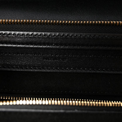 Supple Shiny Lambskin Luggage Black