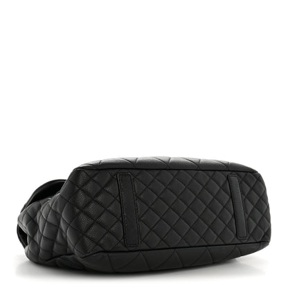 Caviar Quilted Coco Casual Flap Black