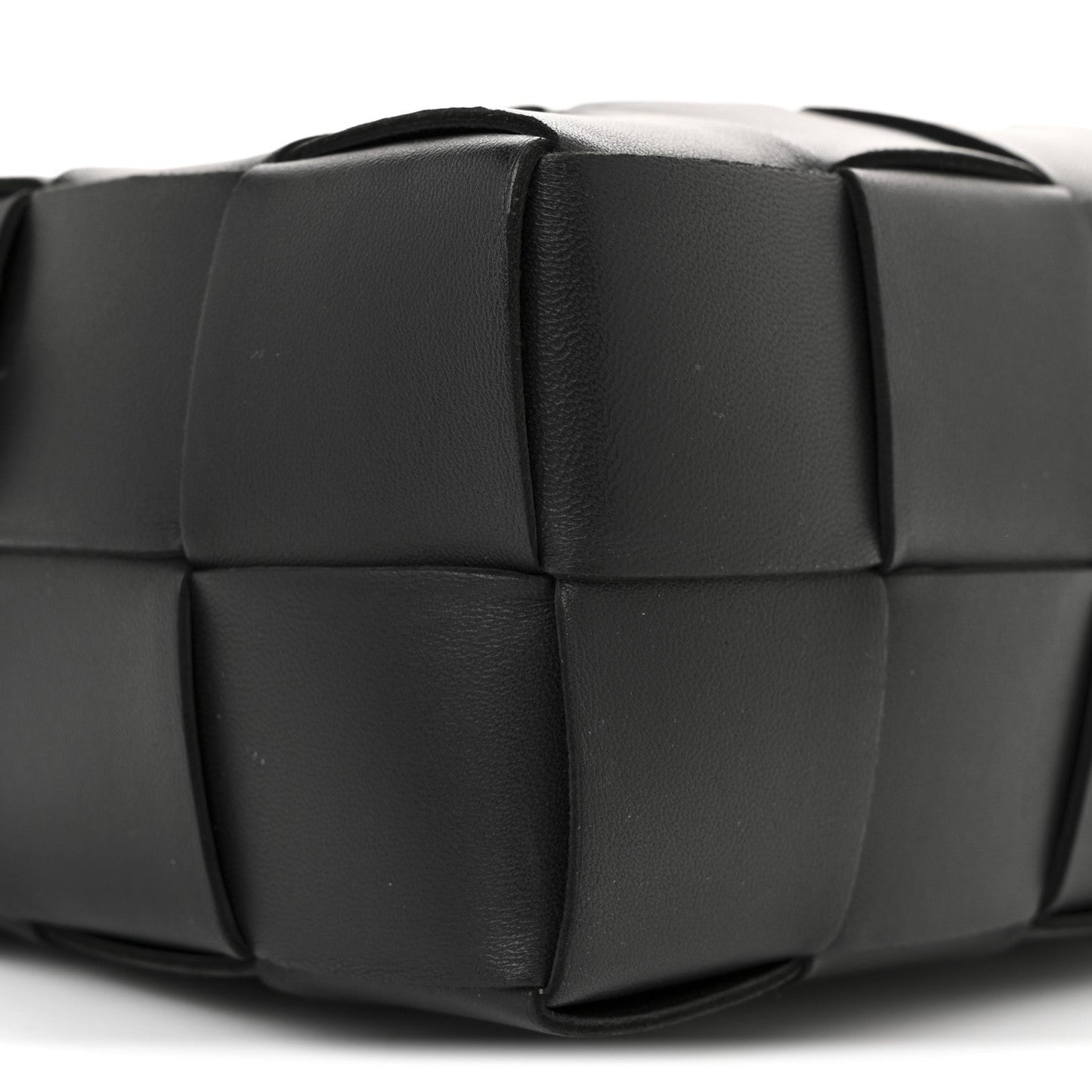 Lambskin Maxi Intrecciato Brick Cassette Bag Black