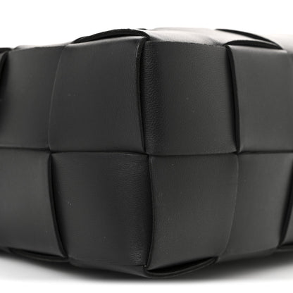 Lambskin Maxi Intrecciato Brick Cassette Bag Black