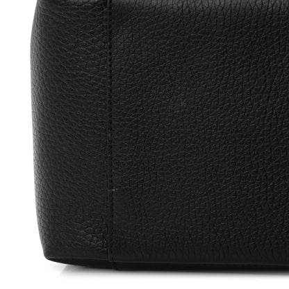 Calfskin Medium Signature Bucket Bag Black