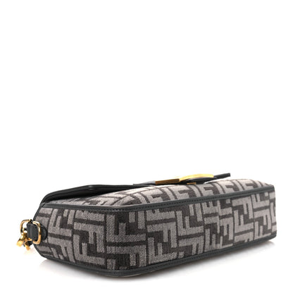 Chenille FF Embroidered Baguette Antracite Asfalto