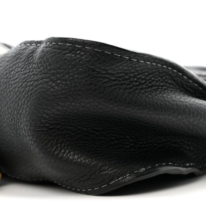 Calfskin Medium Marcie Satchel Black