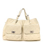 Glazed Caviar Reissue Double Pocket In the City Tote White