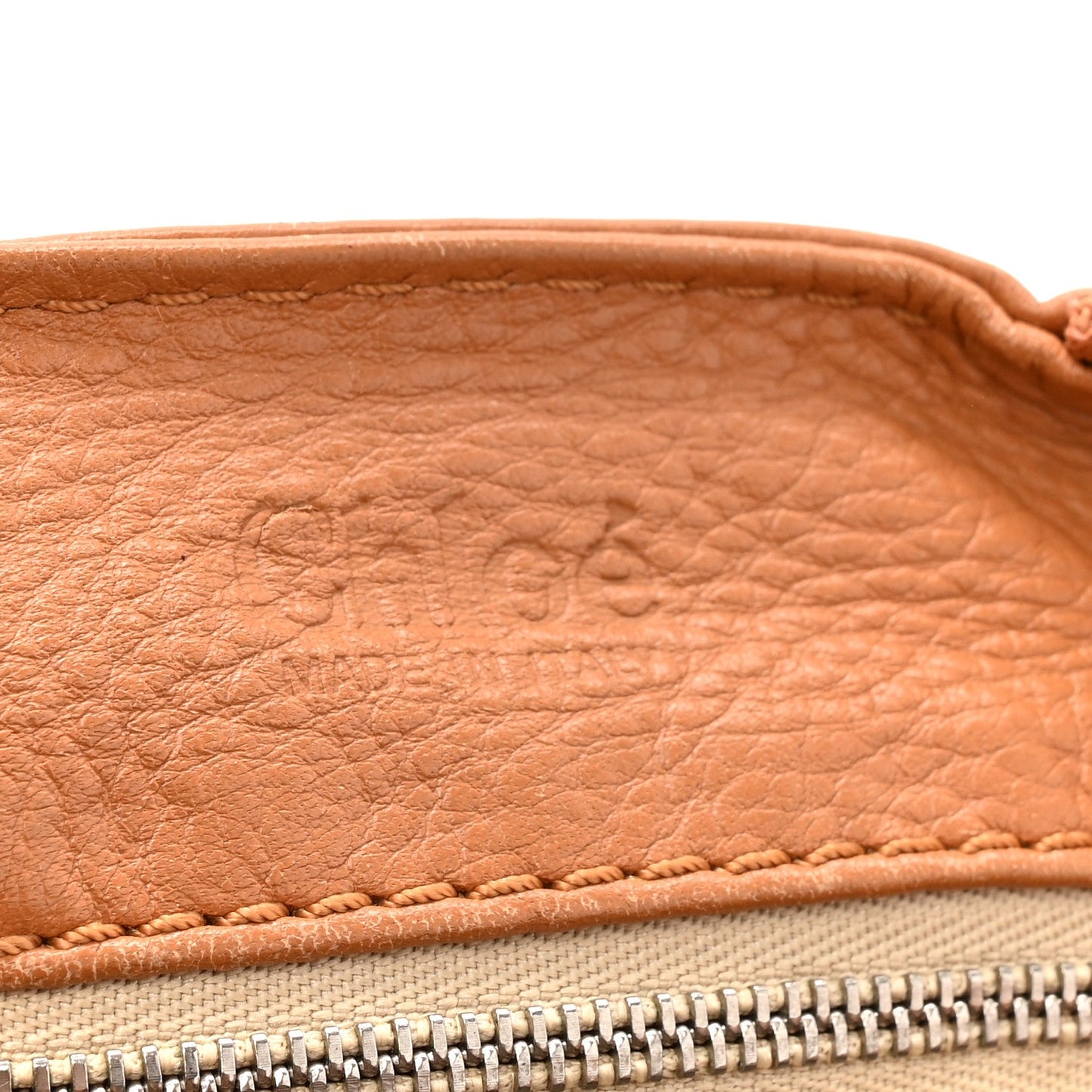 Calfskin Medium Paddington Satchel Tan