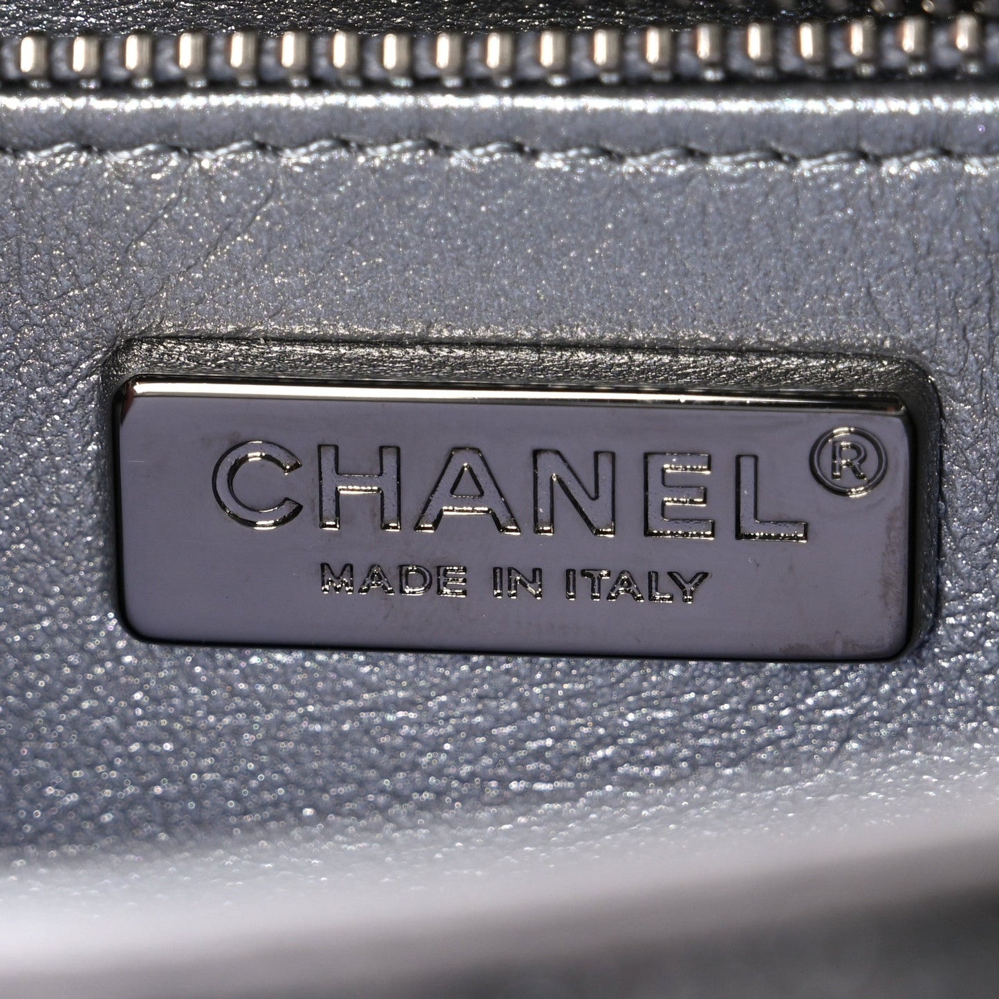 Sequin Quilted Small Single Flap Grey Dark Grey