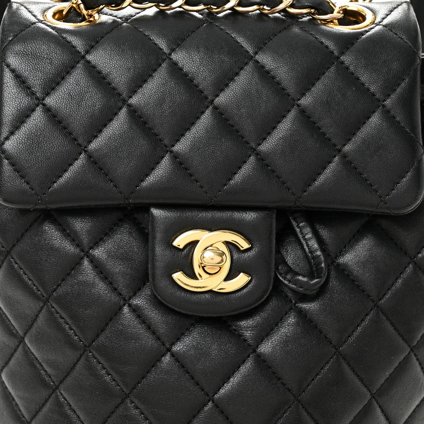 Calfskin Quilted Mini Urban Spirit Backpack Black