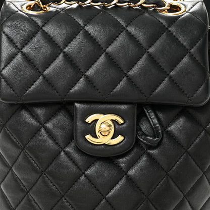 Calfskin Quilted Mini Urban Spirit Backpack Black
