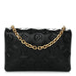 Lambskin Embossed Monogram Pochette Coussin Black