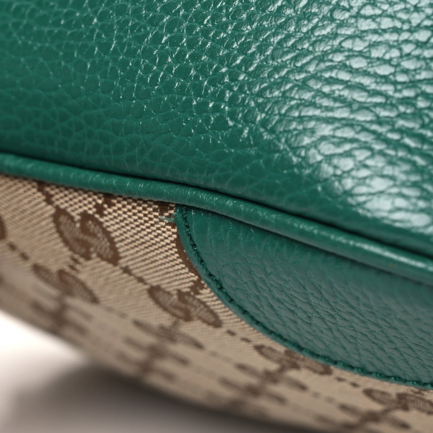Monogram Dollar Calfskin Mini Bree Messenger Bag Beige Ebony Emerald