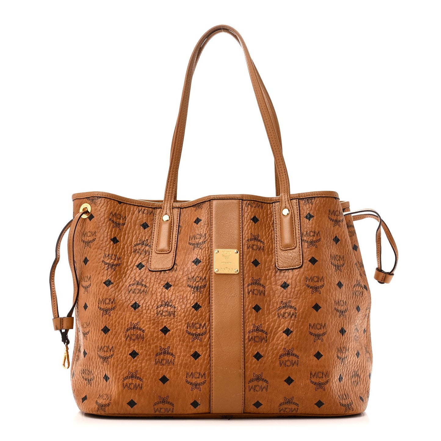 Visetos Medium Liz Reversible Shopper Tote Cognac