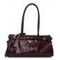 Shiny Nappa Medium Bonnie Shoulder Bag Bordeaux