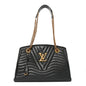 Calfskin New Wave Chain Tote Black