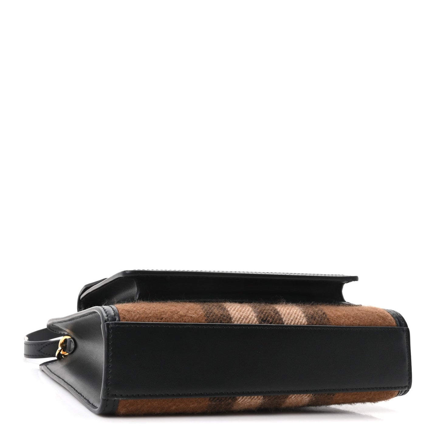Smooth Calfskin Cashmere Check Mini Pocket Bag Brown