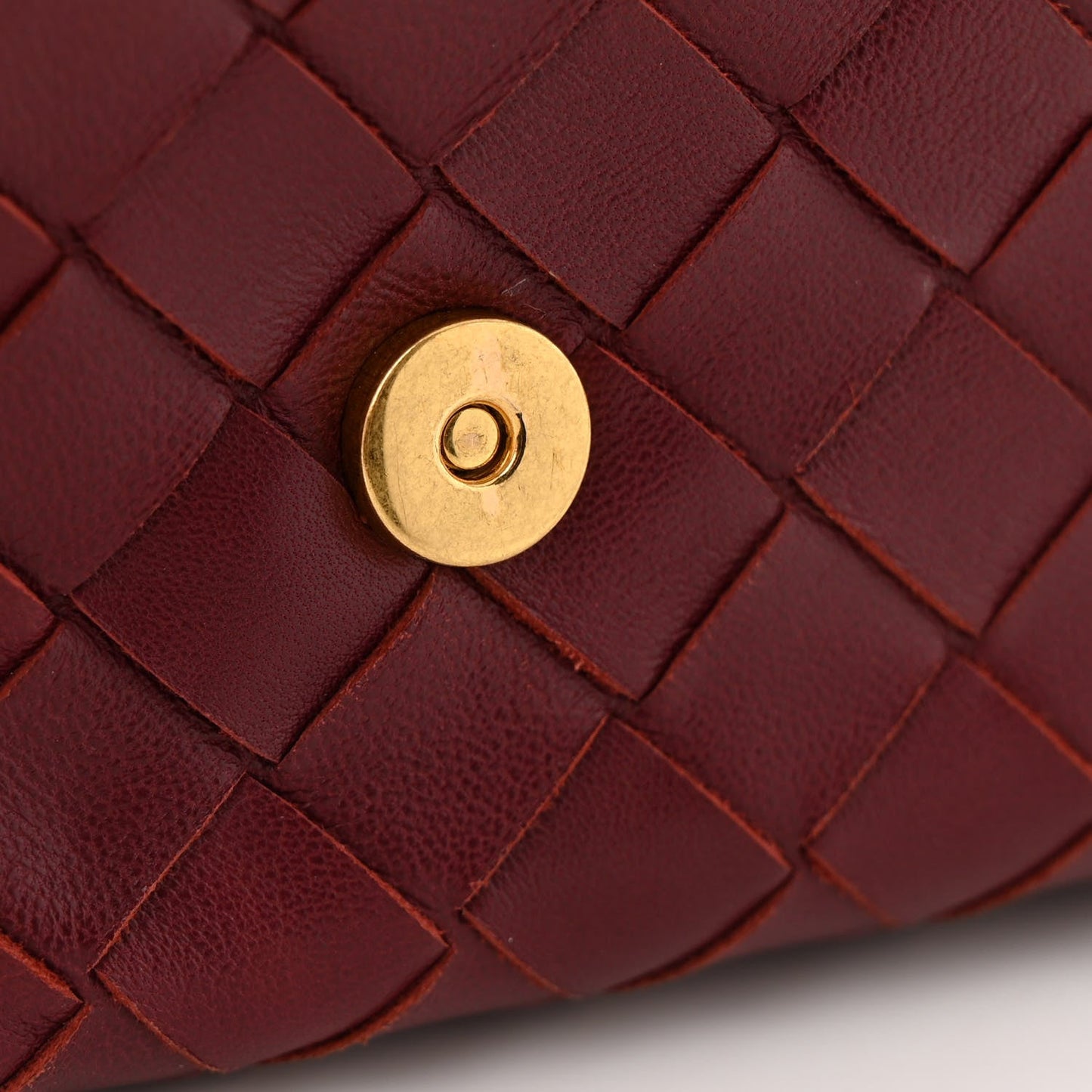 Nappa Intrecciato Mini Crossbody Barolo