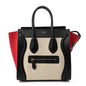 Canvas Smooth Calfskin Micro Tri-Color Luggage Carmin