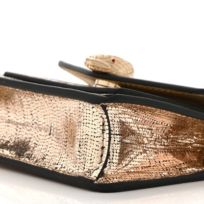 Metallic Calfskin Serpenti Forever Micro Bag  Gold