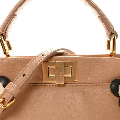 Nappa Flowerland Mini Peekaboo Iconic Satchel Miele Scuro