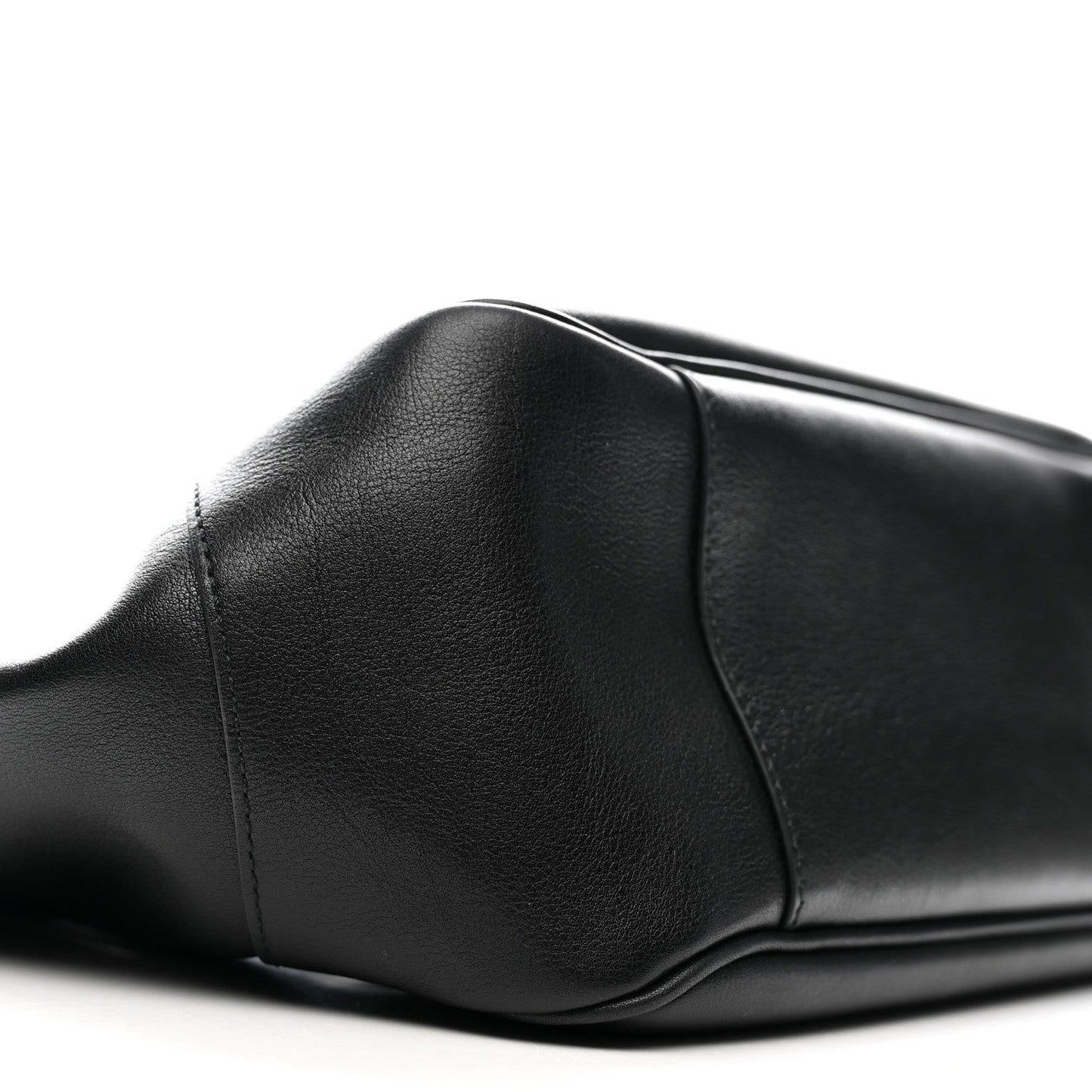 Soft Calfskin Small Mercato Tote Bag Black
