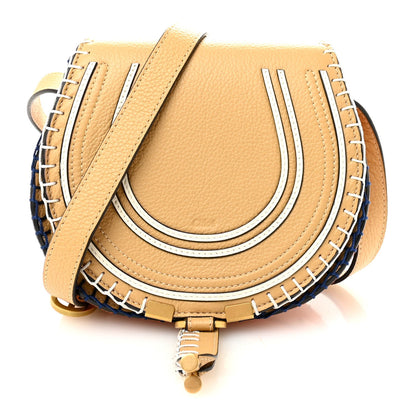 Calfskin Small Marcie Saddle Bag Soft Tan