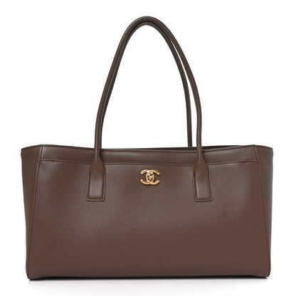 Calfskin Archetype Small Shopping Tote Brown