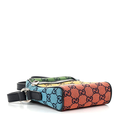 Monogram Multicolor Mini Retro Interlocking G Messenger Blue Rainbow Light Blue