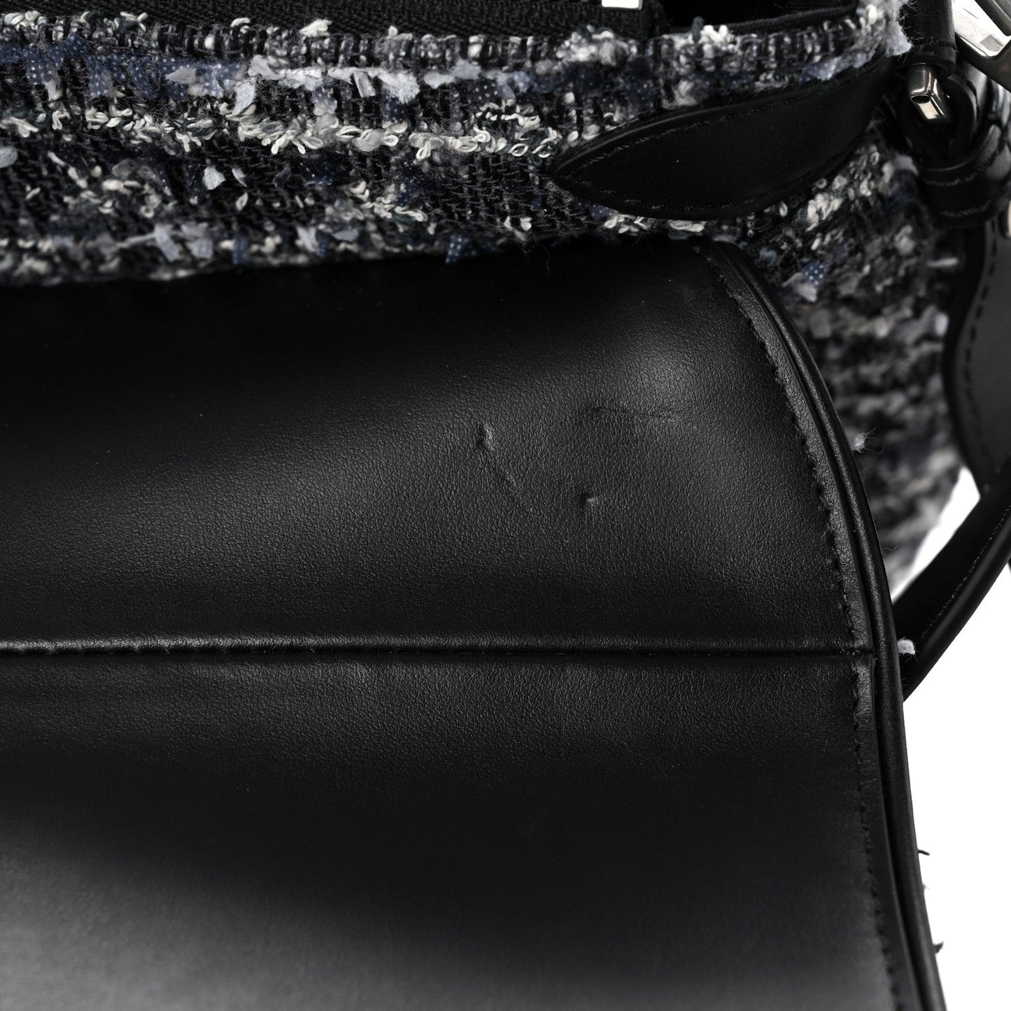 Tweed Saddle Bag Black Silver