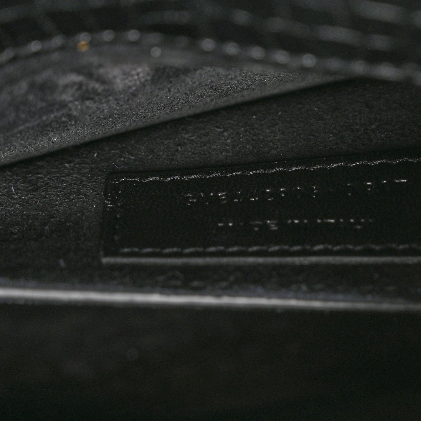 Calfskin Crocodile Embossed Medium Monochrome Monogram Sunset Black