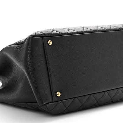 Caviar Quilted XL Grand Shopping Tote GST Black