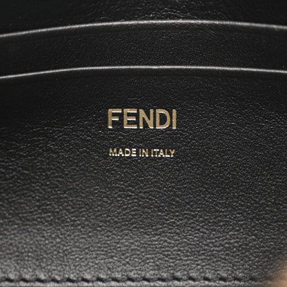 Shearling Vitello Dolce Macro FF 1974 Mini Baguette Tobacco Black