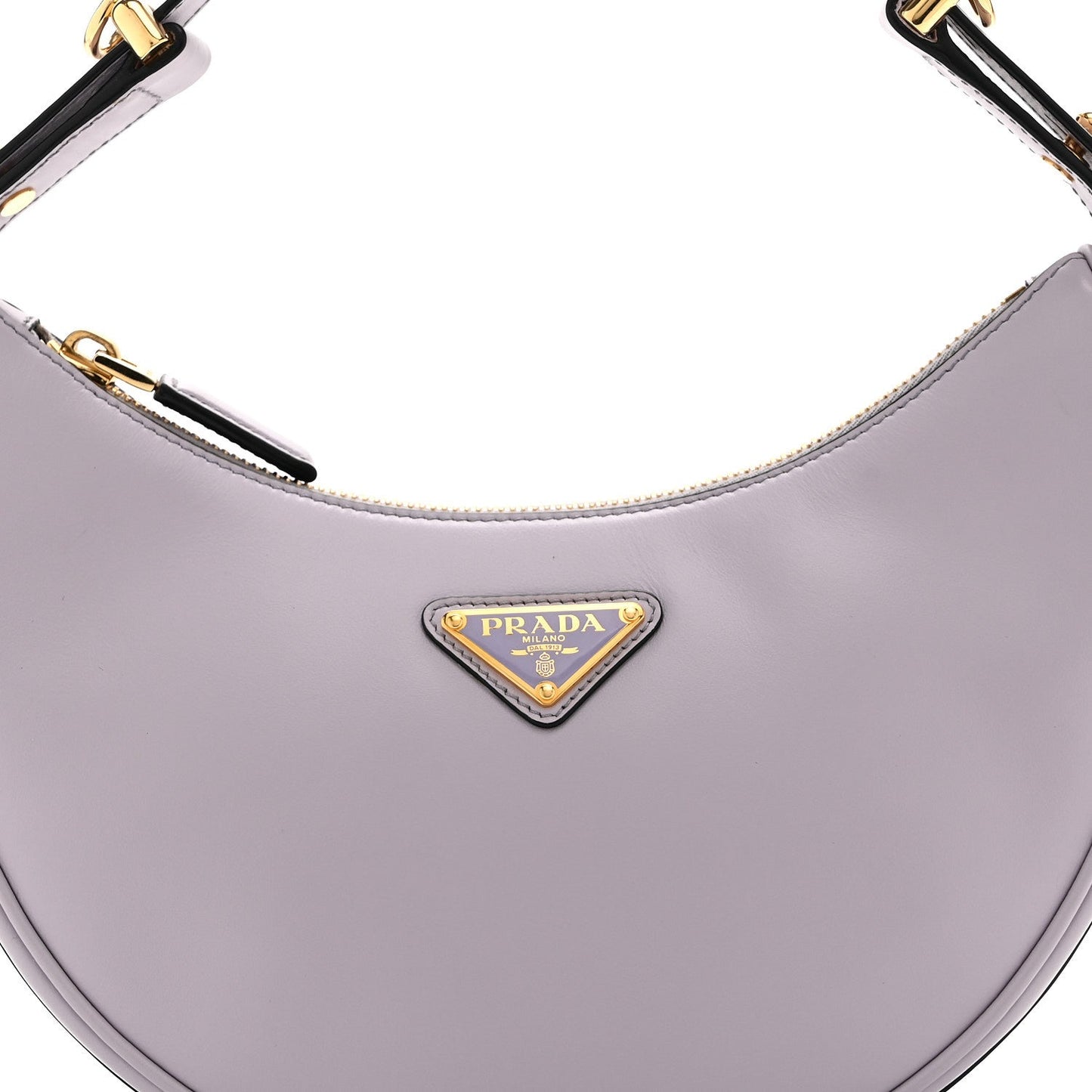 Soft Calfskin Arque Shoulder Bag Glicine
