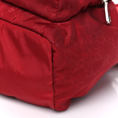 Nylon Monogram Medium Light Single Buckle Backpack Vibrant Red