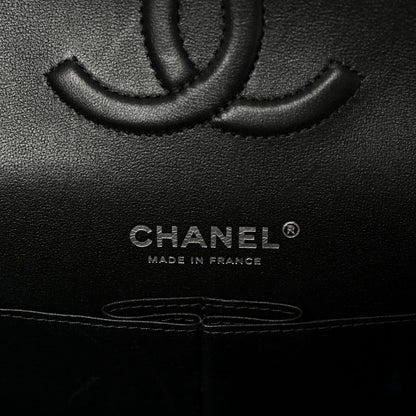 Lambskin Quilted Medium Double Flap So Black