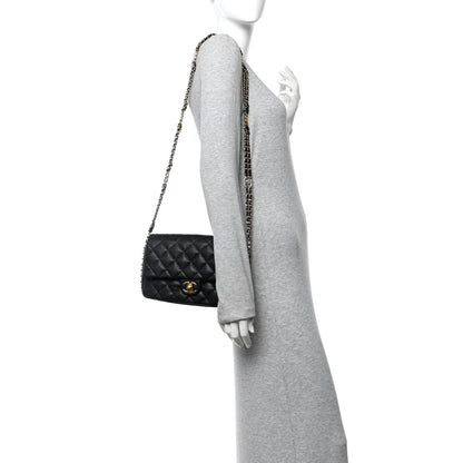 Caviar Quilted Small CC You Flap Black
