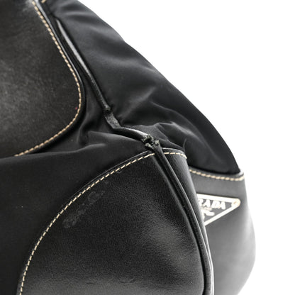 Tessuto Nylon Moon Shoulder Bag Black