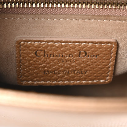 Metallic Lizard Mini Lady Dior Beige