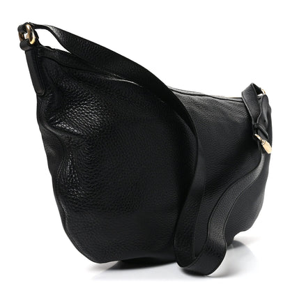 Pebbled Calfskin Medium Soho Hobo Black