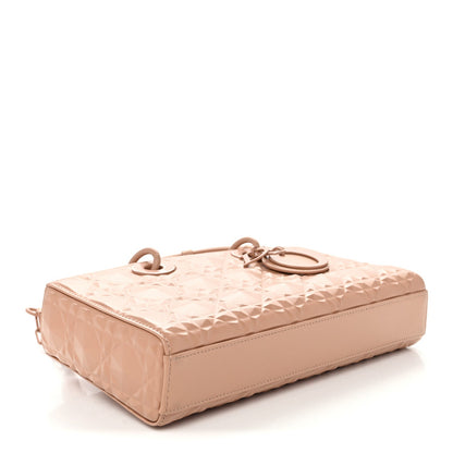 Calfskin Cannage Diamond Medium Lady D-Joy Rose Des Vents