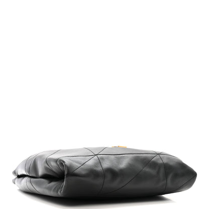 Lambskin Matelasse Monogram Medium Jamie 4.3 Pochon Black