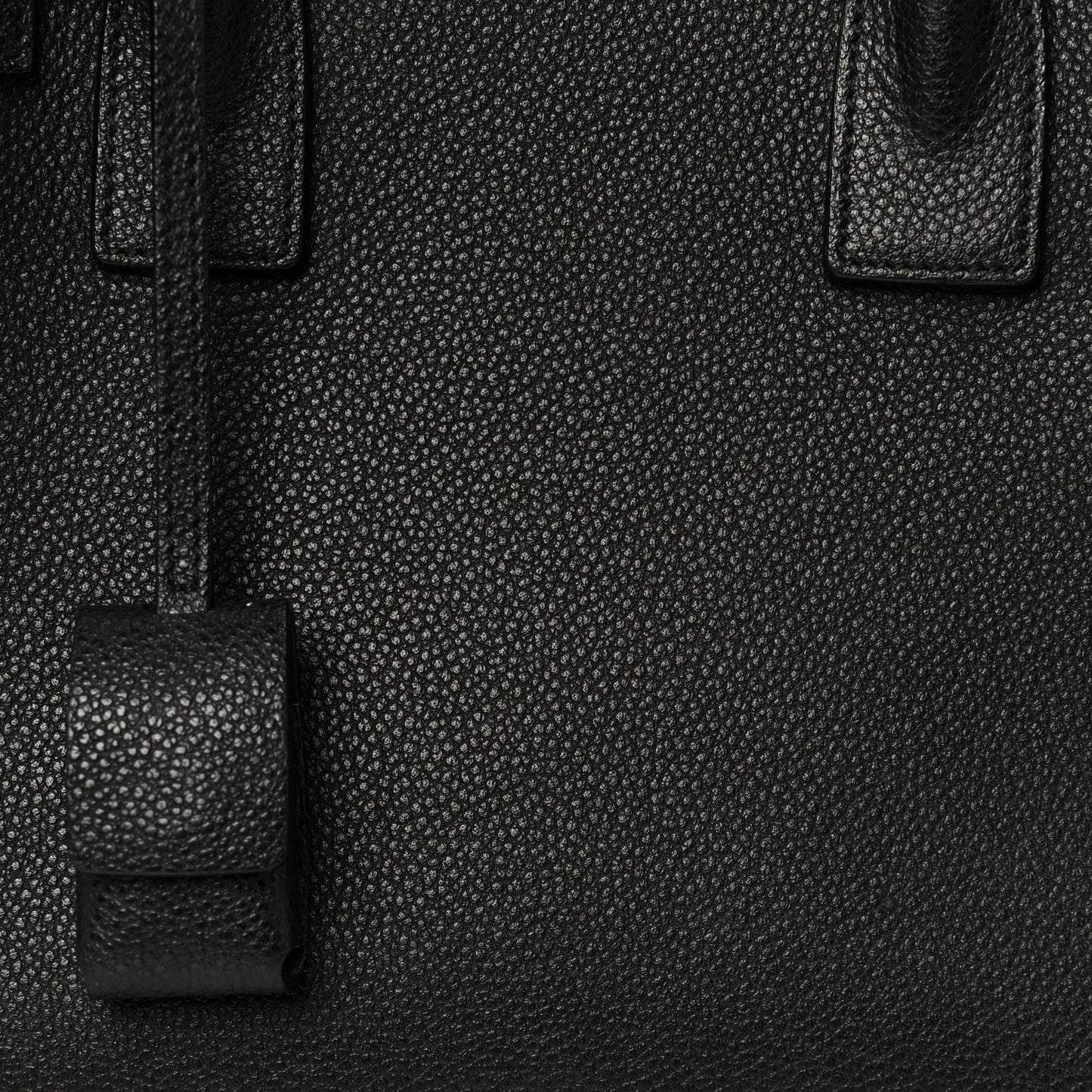Grained Calfskin Small Sac De Jour Black
