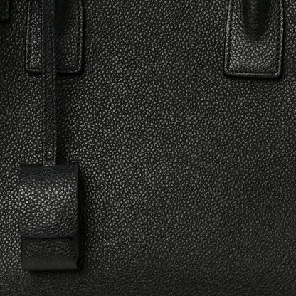 Grained Calfskin Small Sac De Jour Black