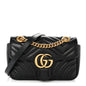Calfskin Matelasse Mini GG Marmont Shoulder Bag Black