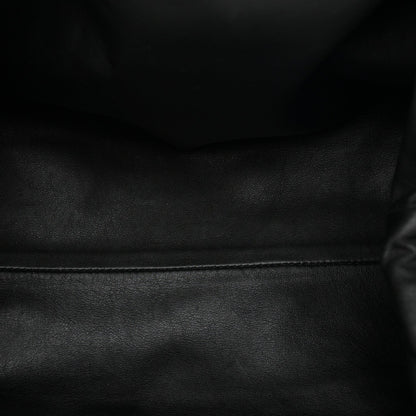Smooth Butter Calf The Pouch Oversized Clutch Black