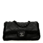 Shearling Quilted Medium Single Flap Black