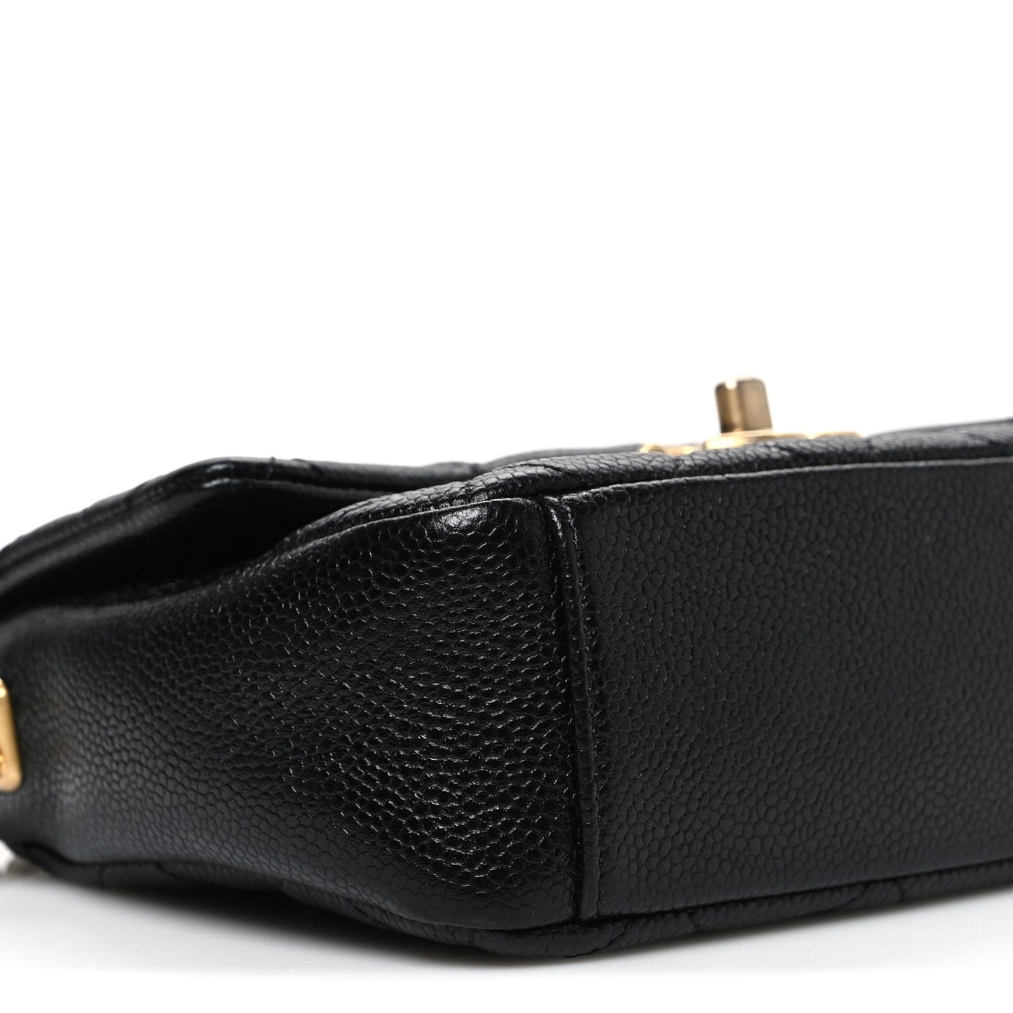 Caviar Quilted Mini Chain Soul Flap Black